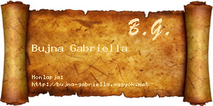Bujna Gabriella névjegykártya