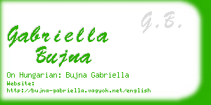 gabriella bujna business card